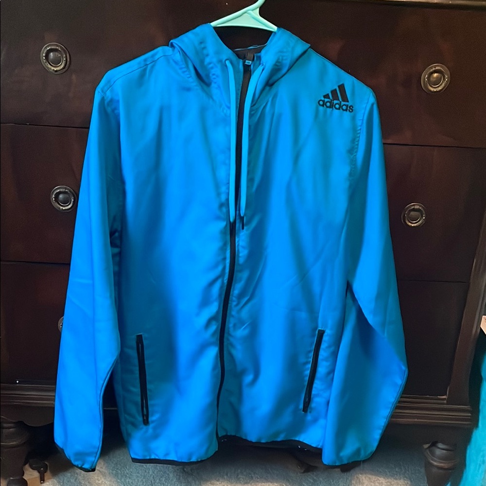 Adidas Men's Vibrant Blue Windbreaker